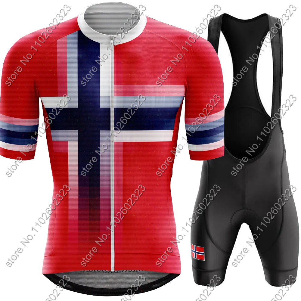 Cycling Bib Shorts - 2024 norvegia maglia da ciclismo squadra