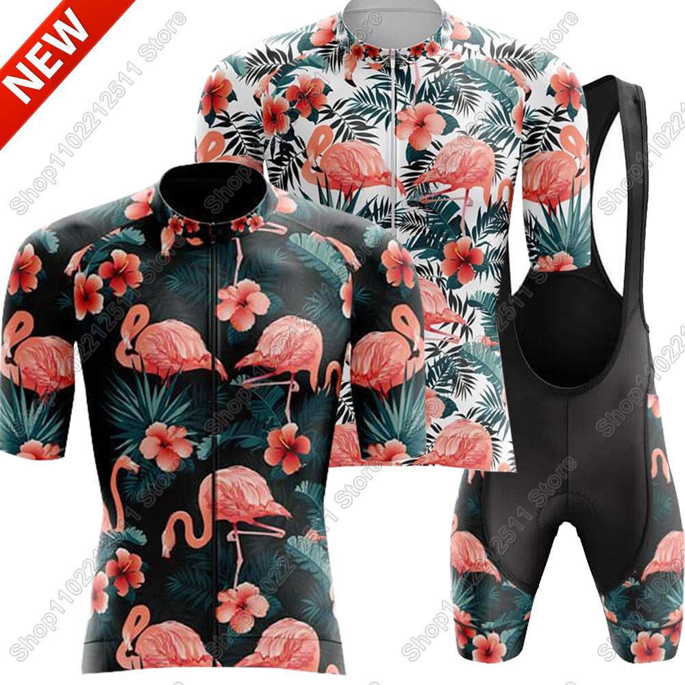 Cycling Bib Shorts - 2025 Flamingo Maglia da ciclismo Set